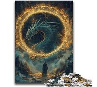 Jigsaw Puzzles for Adults 1000 Fantasy Dragon Wizard Adult Jigsaw,Fun Games Every Piece Is Unique - Challenging Family Fun Game (50x75cm)