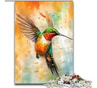 Jigsaw Puzzles for Adults 1000 Fantasy Hummingbird Made of Wood, Gift for Men And Women, Daily & Special Occasion 50x75cm An for Christmas Or Birthdays