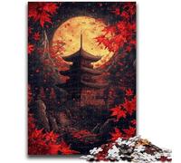 Jigsaw Puzzles for Adults 1000 Fantasy Japanese Temple Jigsaw,Stress Reliever Difficult Challenge Suitable for Desktop Decoration (26x38cm)