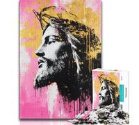 Jigsaw Puzzles for Adults 1000 Fantasy Jesus,Help The Brain Exercise Addictive Toys to Cultivate Patience Artists Collection,Fine Art 50x75cm