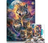 Jigsaw Puzzles for Adults 1000 Fantasy Jungle Wolf 1000 Piece Jigsaw,Learning Educational Toys Family Games Unique Birthday And Gifts 75x50cm