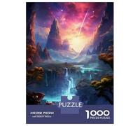 Jigsaw Puzzles for Adults 1000 Fantasy Landscape Waterfall Adult Jigsaw Brain Teaser Game Analysis And Logic Challenging To Complete 38x26cm/1000pcs