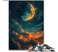Jigsaw Puzzles for Adults 1000 Fantasy Moon And Clouds Made of Wood, Making It A Great Gift for Family Fun 50x75cm for Home Decor, Brain Training