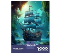 Jigsaw Puzzles for Adults 1000 Fantasy Pirate Ship Puzzle for Adults Anti-Stress Toys Improve Memory Gifts for Friends And Family 70x50cm/1000pcs