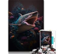 Jigsaw Puzzles for Adults 1000 Fantasy Shark 1000 Piece Jigsaw,Learning Educational Toys Family Games Unique Birthday And Gifts 38x26cm