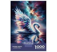 Jigsaw Puzzles for Adults 1000 Fantasy Swan Wall Art Print Jigsaw for Adults Relaxing Games Presents for Women Challenging To Complete 38x26cm/1000pcs