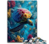 Jigsaw Puzzles for Adults 1000 Fantasy Turtle Puzzles,Educational Games Home Decoration Suitable for Desktop Decoration (38x26cm)
