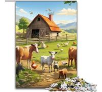 Jigsaw Puzzles for Adults 1000 Farm Animal Puzzle Made of cardboard,Challenging Brain Teaser for Teenagers, Family Game Night Fun 1000pcs(26x38cm)
