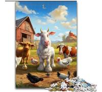 Jigsaw Puzzles for Adults 1000 Farm Animal Puzzle Made of cardboard,Challenging Brain Teaser for Teenagers, Family Game Night Fun 1000pcs(26x38cm)