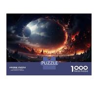 Jigsaw Puzzles for Adults 1000 Fiery Alien Landscape -1 Jigsaw for Adults Relaxing Games Presents for Women Challenging To Complete 38x26cm/1000pcs