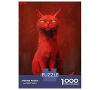 Jigsaw Puzzles for Adults 1000 Fiery Feline Stare Adult Jigsaw Puzzle Toy Wall Decor Difficult Challenge Educational Challenge 38x26cm/1000pcs