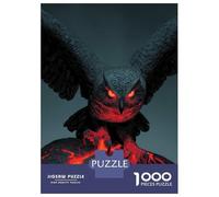 Jigsaw Puzzles for Adults 1000 Fiery Owl Perched on Lava Rock Jigsaw for Adults Relaxing Games Presents for Women Challenging To Complete 70x50cm/1000pcs