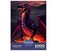 Jigsaw Puzzles for Adults 1000 Fire Dragon Lord Adult Jigsaw Puzzle Toy Wall Decor Difficult Challenge Educational Challenge 38x26cm/1000pcs