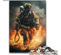 Jigsaw Puzzles for Adults 1000 Firefighter Jigsaw Puzzles Made of cardboard Erfect for Home Decor, Birthdays, Holidays, And Gifts size 38x26CM