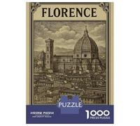 Jigsaw Puzzles for Adults 1000 Florence, Italy Vintage Travel Puzzle for Adults Relaxing Games But Fun And Humorous Challenging To Complete 70x50cm/1000pcs