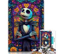 Jigsaw Puzzles for Adults 1000 Flowers And Skulls,Help The Brain Exercise Addictive Toys to Cultivate Patience Artists Collection,Fine Art (75x50cm)