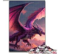 Jigsaw Puzzles for Adults 1000 Flying Stunning Dragon Puzzle Made of cardboard,Develops Hand-Eye Coordination Skills, Perfect for Birthday Gifts 1000pcs(26x38cm)