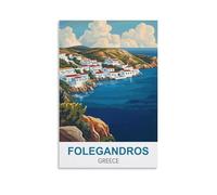 Jigsaw Puzzles for Adults 1000，Folegandros Greece Posters Puzzles for Adults, Challenging Puzzles, Puzzle Game for The Whole for Women,Gifts for Men, 38x26cm