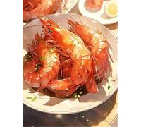 Jigsaw Puzzles for Adults 1000 Food Shrimp, 1000 Piece jigsaw puzzles for adults Classic Educational Games Home Decoration Puzzle