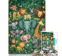 Jigsaw Puzzles for Adults 1000 Forest Animal World Puzzles for Teenagers,Challenging Game for Is Ideal As A Gift for The Whole Family 75x50cm