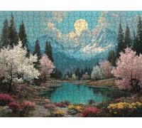 Jigsaw Puzzles for Adults 1000, Forest Lakes 1000 Piece Puzzles for Adults, Jigsaw Puzzle Games Classic Educational, Games and Family Activities, for Home Wall Decoration, Great Gift Idea R0KH-742
