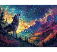 Jigsaw Puzzles for Adults 1000 Forest Wolf Puzzle High Definition Wooden Puzzle with Gifts Box Relaxing Home Activity & Wall Decor Large Educational Puzzles Challenging Games for Adults s7h-40