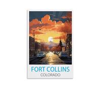 Jigsaw Puzzles for Adults 1000,Fort Collins Colorado JigsawPuzzle 1000 Pieces for Adults Challenging Puzzle Games 70x50cm