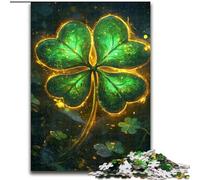 Jigsaw Puzzles for Adults 1000 Four Leaf Clover, Game Toys Every Piece Is Unique - Challenging Family Fun Game for for Age 14 26x38cm