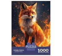 Jigsaw Puzzles for Adults 1000 Fox in Flames -1 Puzzle for Adults Relaxing Games But Fun And Humorous Challenging To Complete 70x50cm/1000pcs