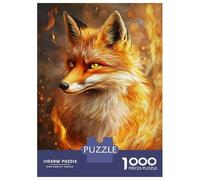 Jigsaw Puzzles for Adults 1000 Fox in Flames Puzzle for Adults Relaxing Games But Fun And Humorous Challenging To Complete 38x26cm/1000pcs