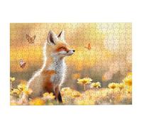 Jigsaw Puzzles for Adults 1000 Fox Jigsaws 1000 Pieces for Adults, Flower Puzzles Challenging Educational Game, Impossible Wooden Puzzle for Home Decor, Unique Gifts for Women, Gifts for Men, -2310