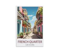 Jigsaw Puzzles for Adults 1000，French Quarter Louisiana Posters JigsawPuzzle 1000 Pieces for Adults Challenging Puzzle Games 38x26cm
