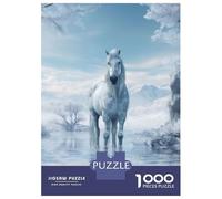 Jigsaw Puzzles for Adults 1000 Frozen Horse in Ice World Jigsaw for Adults Relaxing Games Pattern Assembly Gifts for Friends And Family 70x50cm/1000pcs
