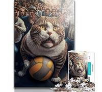 Jigsaw Puzzles for Adults 1000 Funny Cat Shock 1000 Pieces for Teenagers,Stress Reliever Difficult Challenge Home Decoration Toys (size 38x26cm)