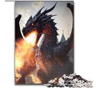 Jigsaw Puzzles for Adults 1000 Fury Dragon Draconus Jigsaw Puzzles Made of Wood,Develops Hand-Eye Coordination Skills, Perfect for Birthday Gifts 1000pcs(50x75cm)