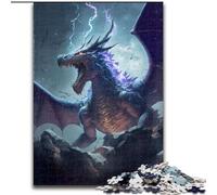 Jigsaw Puzzles for Adults 1000 Fury Dragon III Jigsaw Puzzle Made of cardboard,Perfect for Halloween, Christmas, Birthday Gift 1000pcs(26x38cm)