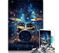 Jigsaw Puzzles for Adults 1000 Galaxies Shelf Drums Puzzles,Challenging Game Gifts for Is Ideal As A Gift for The Whole Family 38x26cm