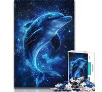 Jigsaw Puzzles for Adults 1000 Galaxy Dolphin 1000 Pieces for Adults,Fun Games Every Piece Is Unique - Challenging Family Fun Game (size 38x26cm)