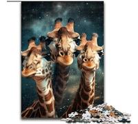 Jigsaw Puzzles for Adults 1000 Galaxy Giraffe Puzzles for Adults size 26x38cm Fun at Home Activities, Birthday Present, Travel Gifts