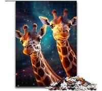 Jigsaw Puzzles for Adults 1000 Galaxy Giraffe Puzzles for Adults size 26x38cm Fun at Home Activities, Birthday Present, Travel Gifts