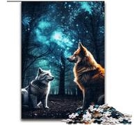 Jigsaw Puzzles for Adults 1000 Galaxy Wolf Puzzles for Adults size 26x38cm Brain Teaser & Home Decor, Perfect