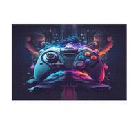 Jigsaw Puzzles for Adults 1000, Gaming Neon Game Controllers, Educational Toy Good Puzzle Gift for Kids, Home Decor (75×50cm)