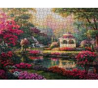 Jigsaw Puzzles for Adults 1000 garden architecture-2, Challenging Difficult Puzzle Wooden, 1000 Piece Jigsaw Puzzles for Adults Educational Game Decompression, Large Size 29.5 x 19.7 inches w0-314