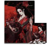 Jigsaw Puzzles for Adults 1000 Geisha Japanese Warrior Impossible Jigsaw Puzzles for Adults DIY Home Decor Gift Brain Teaser Game 1000 PCS(38x26cm)