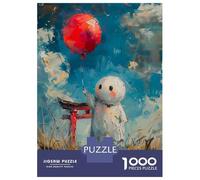 Jigsaw Puzzles for Adults 1000 Ghostly Figure with Balloon Adult Jigsaw Puzzle Toy Wall Decor Difficult Challenge Educational Challenge 70x50cm/1000pcs