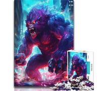 Jigsaw Puzzles for Adults 1000 Giant Gorrila Beast Teenager Puzzles,Challenging Game for Is Ideal As A Gift for The Whole Family 38x26cm