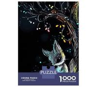 Jigsaw Puzzles for Adults 1000 Glowing Fox in The Night Puzzle for Adults Relaxing Games But Fun And Humorous Challenging To Complete 70x50cm/1000pcs