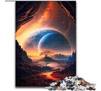 Jigsaw Puzzles for Adults 1000 God Tree Planet Cosmos Wooden Jigsaw Puzzles Challenging & Entertaining, Family Activity (Size 50x75cm)