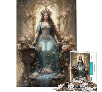 Jigsaw Puzzles for Adults 1000 Goddess Minerva in Rose Garden Puzzles for Adults Hands-on Game But Fun And Humorous Great Gifts for Gaming (Size 38x52cm)