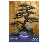Jigsaw Puzzles for Adults 1000 Golden Bonsai Tree Jigsaw for Adults Relaxing Games Pattern Assembly Gifts for Friends And Family 52x38cm/1000pcs